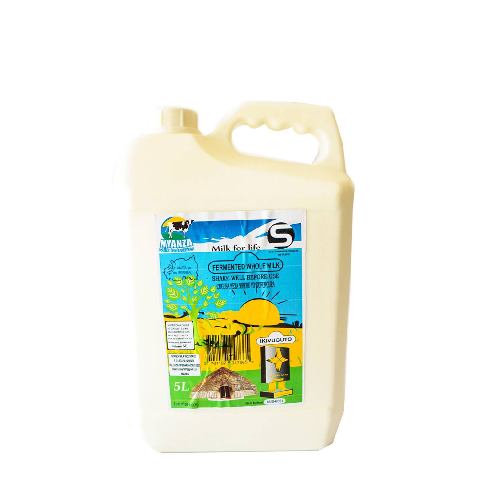 Ikivuguto fermented milk 5l amata y'inyaza