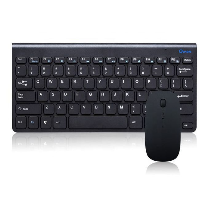 Qwen Mini Wireless Mouse & Keyboard Combo -Black