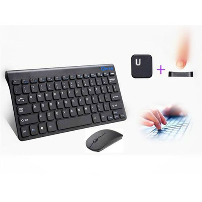 Qwen Mini Wireless Mouse & Keyboard Combo -Black