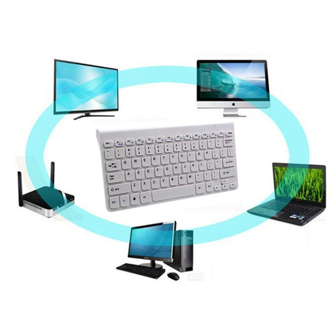 Qwen 2.4G Wireless USB Keyboard Mouse Combo-White