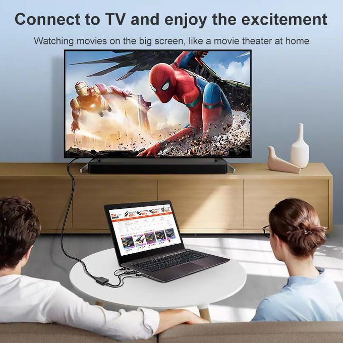 VGA To HDMI Converter Adapter Cable With Audio