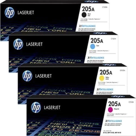 HP 205A BLACK,CYAN,MAGENTA,YELLOW LASERJET TONER CARTRIDGE