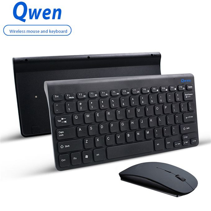 Qwen Mini Wireless Mouse & Keyboard Combo -Black