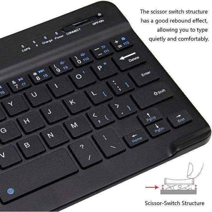 Bluetooth Keyboard Portable Mini Wireless Keyboard Rechargeable For IPad Tablet 3