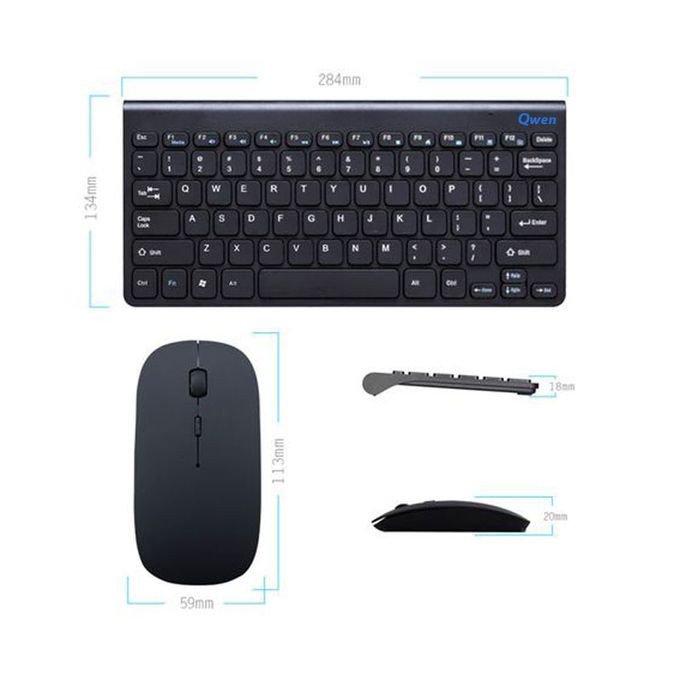 Qwen Mini Wireless Mouse & Keyboard Combo -Black 3