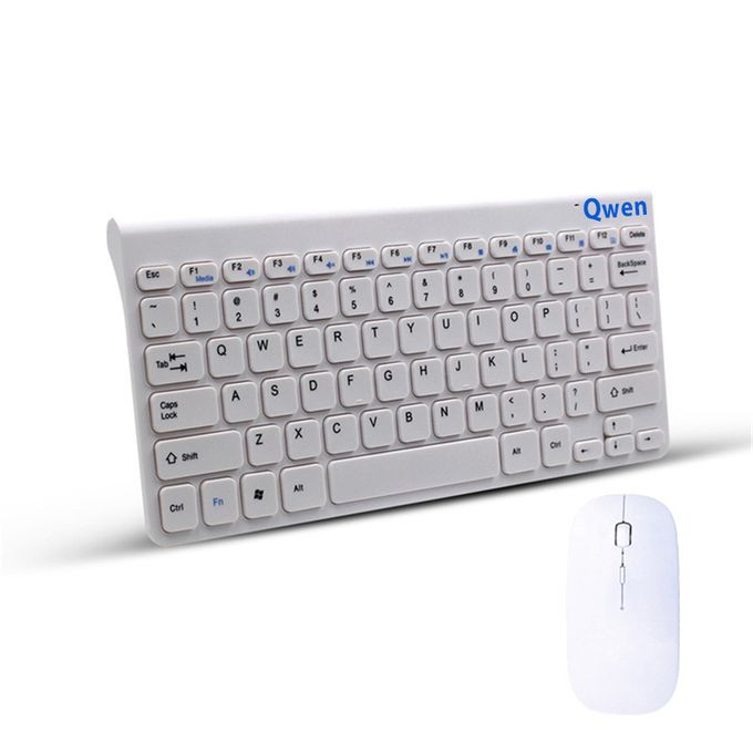 Qwen 2.4G Wireless USB Keyboard Mouse Combo-White 5