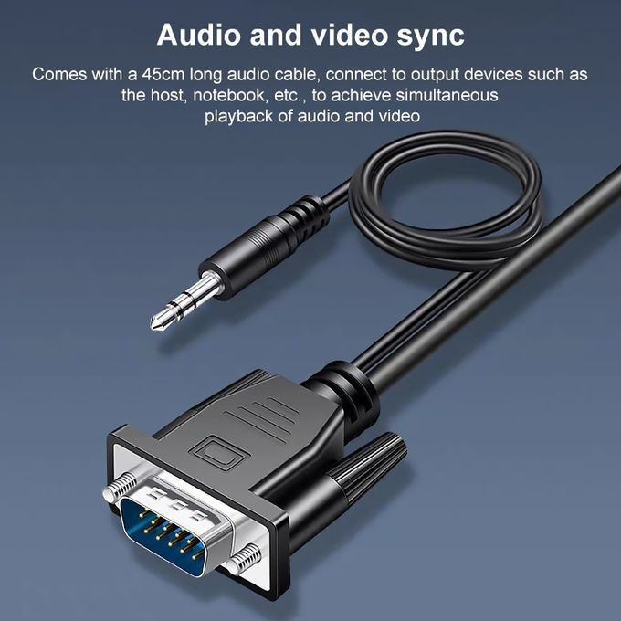 VGA To HDMI Converter Adapter Cable With Audio 4